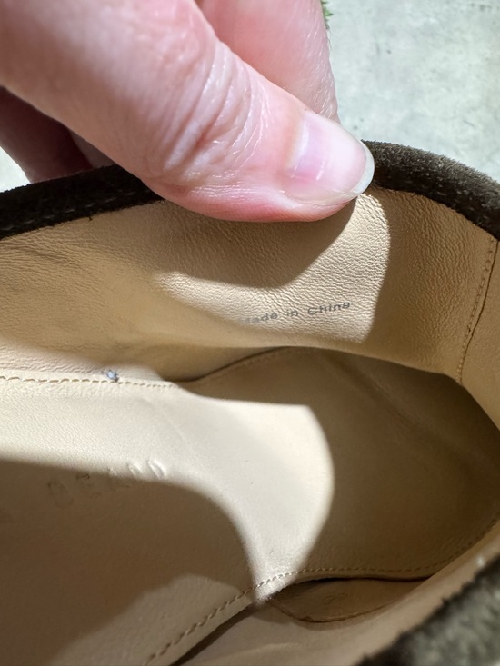 Veronica Beard Dacey Olive Green Mules Clogs Size 6.5 Leather Suede Heels Fall - Picture 6 of 7